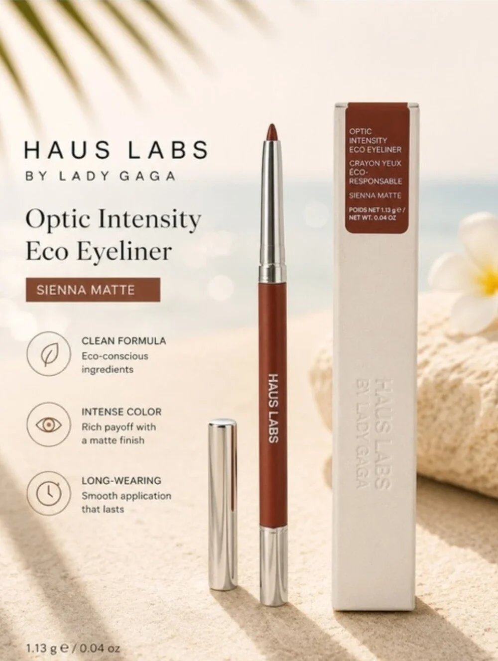 Set Of 3 Haus Labs Optic Intensity Eco Eyeliner - Sienna Matte